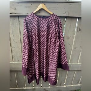🎉NWT🎉 Ann Taylor Purple/Burgundy/Pink Patterned Dress